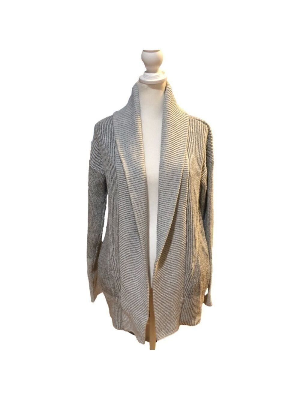 Abercrombie & Fitch Size S open front cardigan sweater. Gray, pockets, neutral